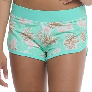 Body Glove Women's Pulse Swim Boy Shorts Bottoms Wahine Size M New Blue Tropical